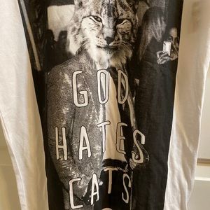 Eleven Paris God hates Cats graphic tee